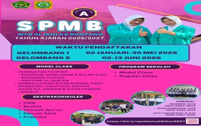 MTs Al Ikhlas Kota Bontang Resmi Buka Pendaftaran Siswa Baru TP 2026/2027: Wujudkan Generasi Qur'ani dan Berprestasi